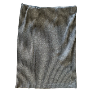 RUE21 GRAY RIBBED MINI SKIRT WITH ELASTIC WAIST